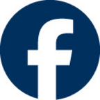 Facebook Logo. Ein blauer Kreis mit einem kleinen f.